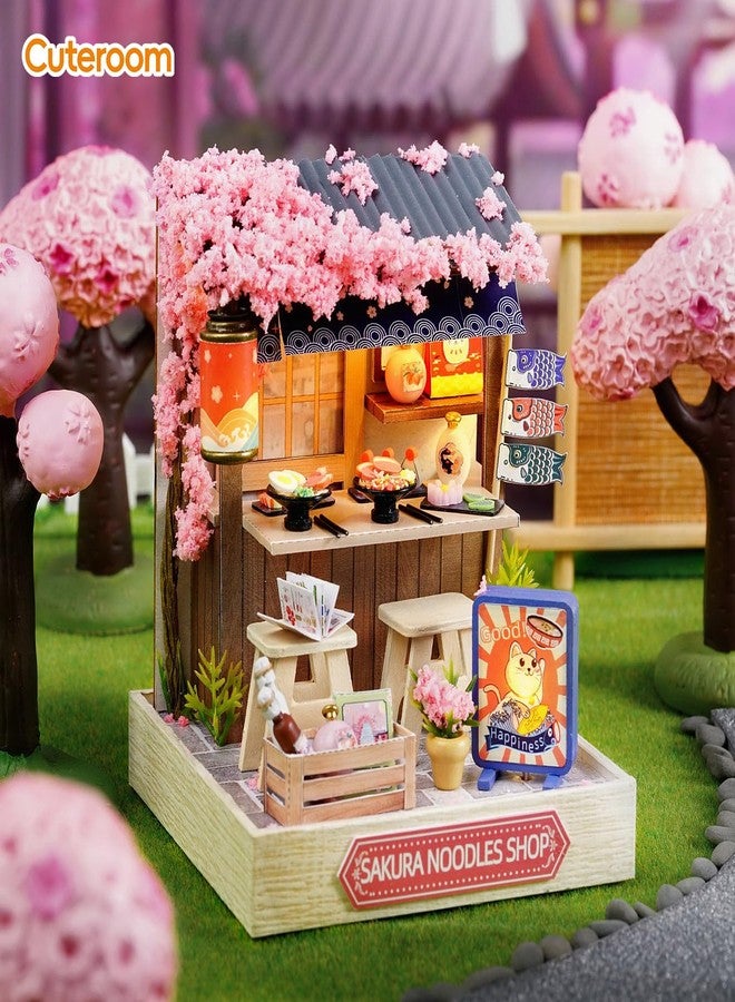 CUTEROOM DIY Doll House Miniature Furniture Wooden House Kit with Dust Cover & LED Light and Accessories - New Three Styles QT Series Dollhouse (QT041) - Image 3